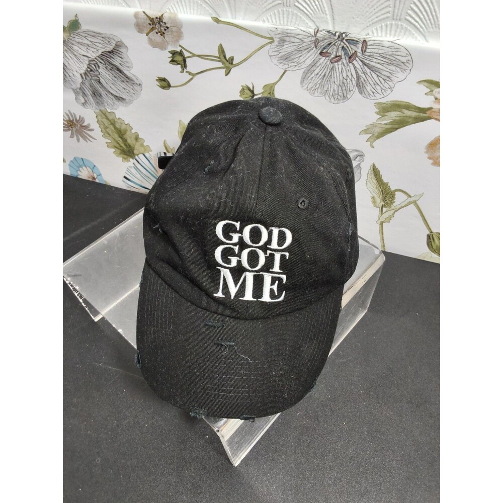 God Got Me Baseball Cap Black